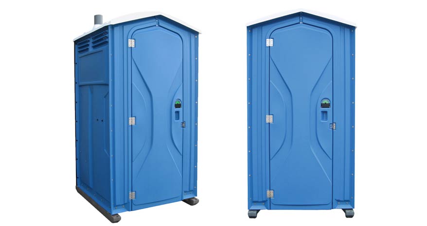 Long-term porta potty units on site in Frederick, Maryland